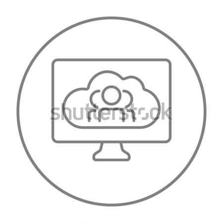 Cloud computing line icon. Stock photo © RAStudio