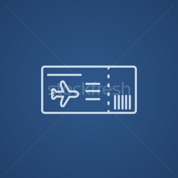 Flight ticket line icon. Stock photo © RAStudio