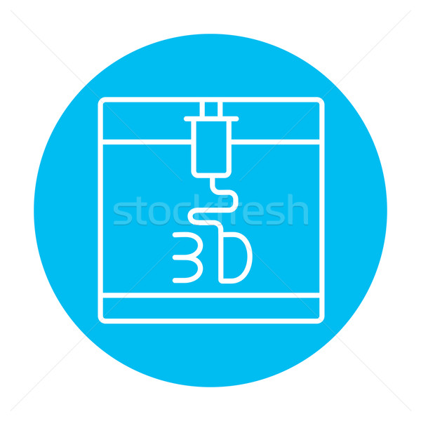 Tree D printing line icon. Stock photo © RAStudio