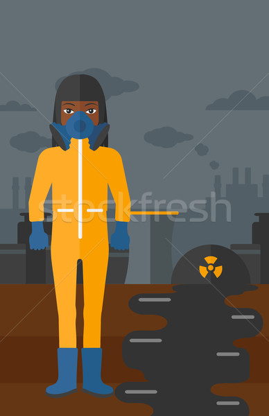 Woman in protective chemical suit. Stock photo © RAStudio