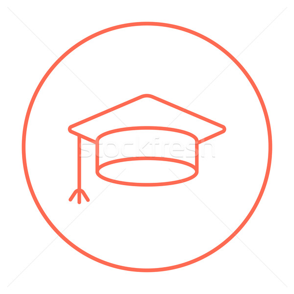 [[stock_photo]]: Graduation · cap · ligne · icône · web · mobiles