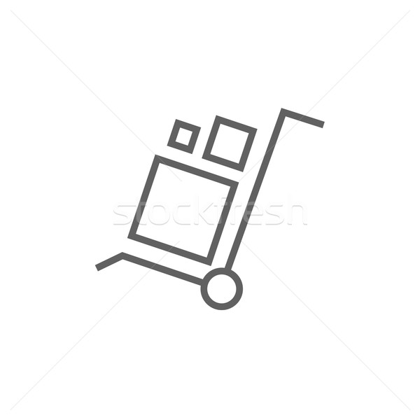 Shopping handling trolley line icon. Stock photo © RAStudio