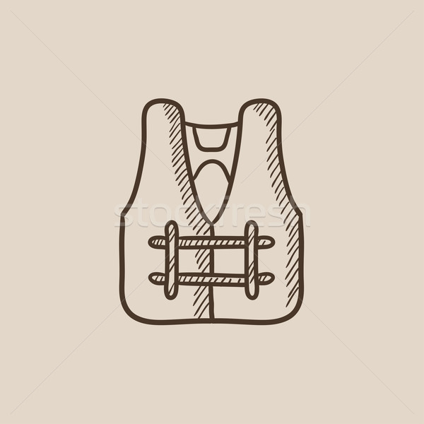 Life vest sketch icon. Stock photo © RAStudio