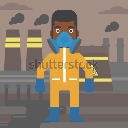 Man in protective chemical suit. Stock photo © RAStudio