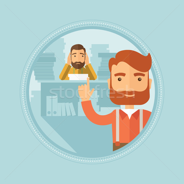 Businessman with his employee on background. Stock photo © RAStudio