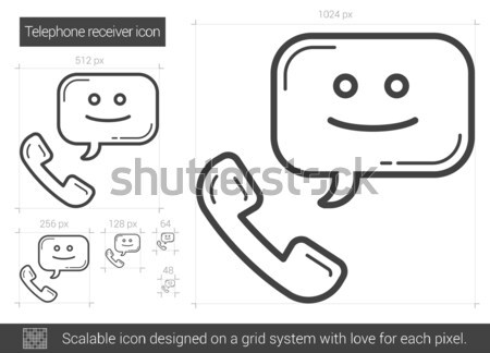 Stockfoto: Lijn · icon · vector · geïsoleerd · witte