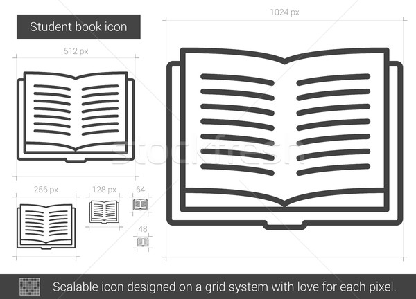 Student book line icon. Stock photo © RAStudio