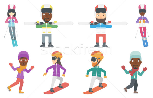 Vecteur sports d'hiver jeunes [[stock_photo]] © RAStudio