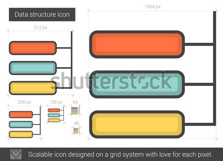 Stock photo: Data structure line icon.