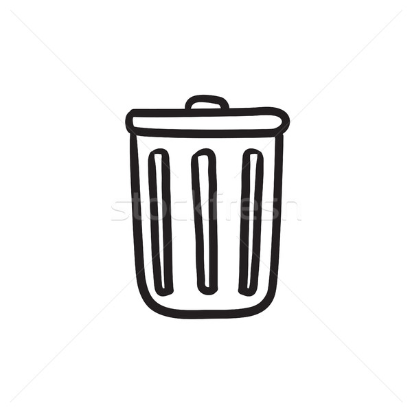 Delete button sketch icon. Stock photo © RAStudio