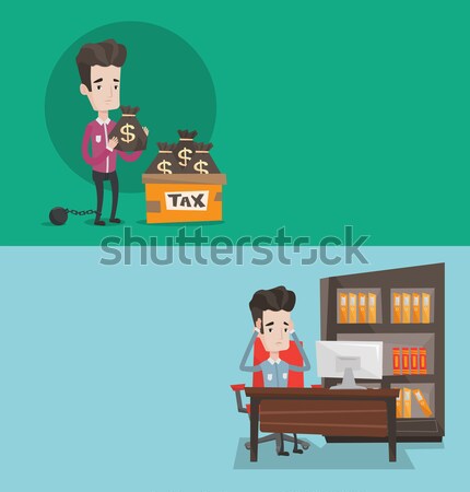 Stock photo: Two business banners with space for text.