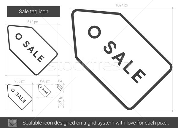 Sale tag line icon. Stock photo © RAStudio