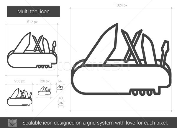 Multi tool line icon. Stock photo © RAStudio