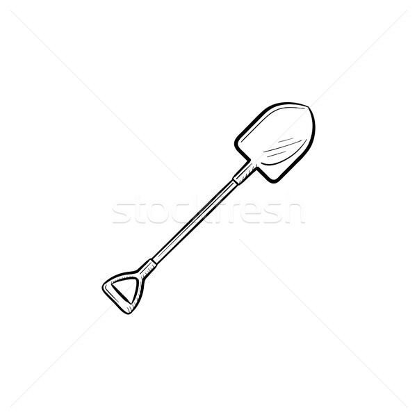 Shovel hand drawn sketch icon. Stock photo © RAStudio