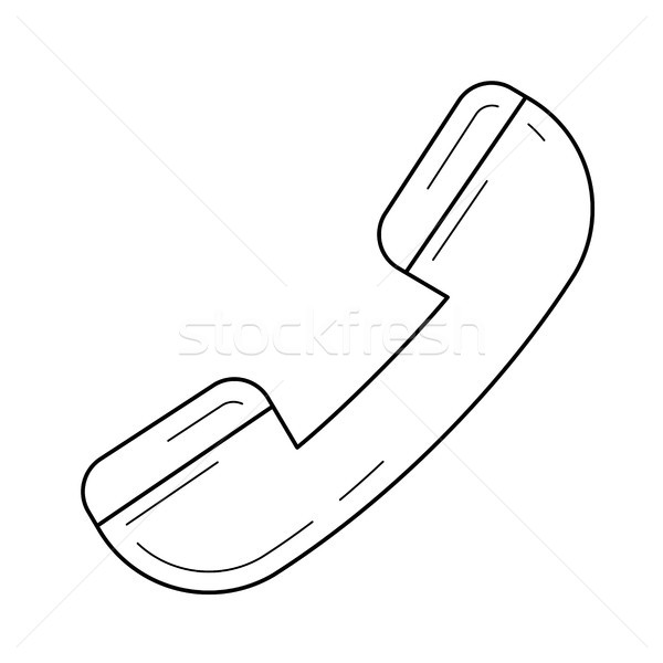 öreg telefon telefonkagyló vonal ikon vektor Stock fotó © RAStudio