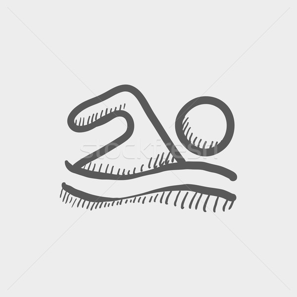 Tengerpart hullám úszik rajz ikon háló Stock fotó © RAStudio