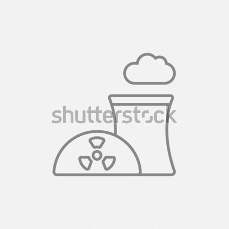 Nuclear power plant line icon. Stock photo © RAStudio