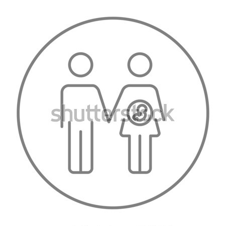 Couple in love line icon. Stock photo © RAStudio