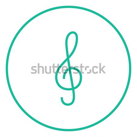 G-clef line icon. Stock photo © RAStudio