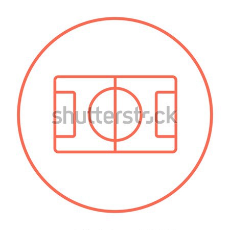 Stadion lay-out lijn icon web mobiele Stockfoto © RAStudio