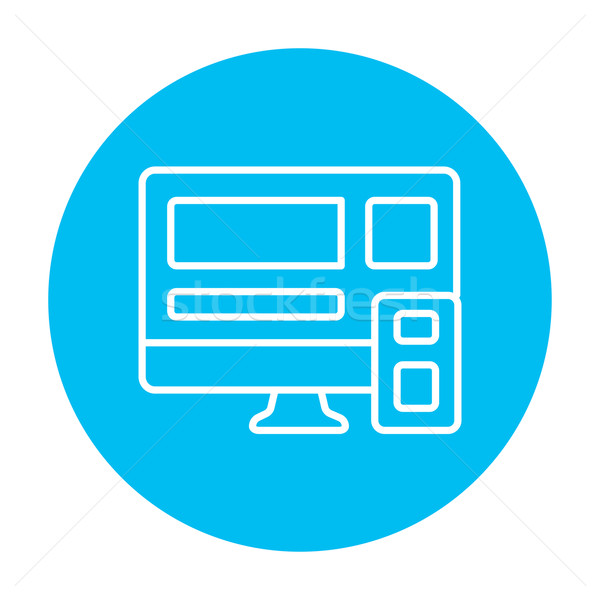 Stock photo: Responsive web design line icon.