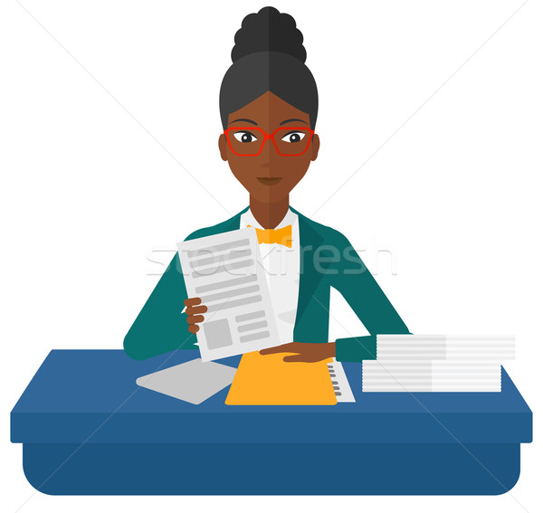 HR manager checking files. Stock photo © RAStudio