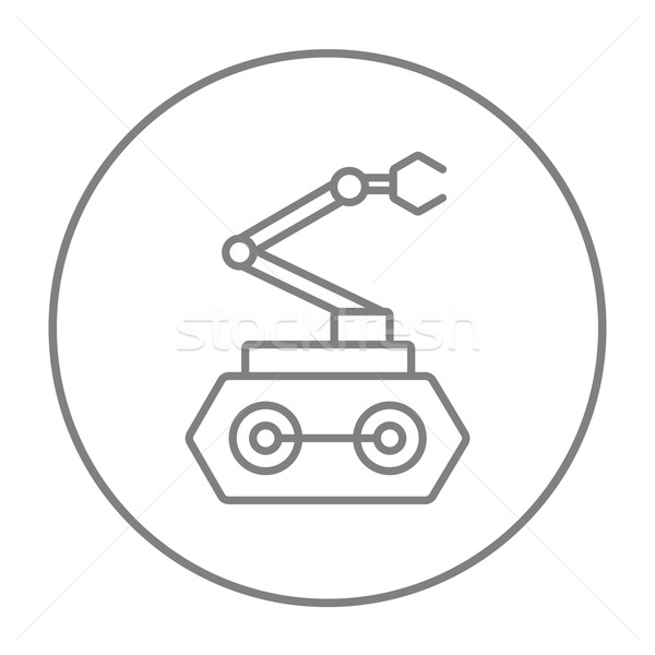 Industrial mechanical robot arm line icon. Stock photo © RAStudio