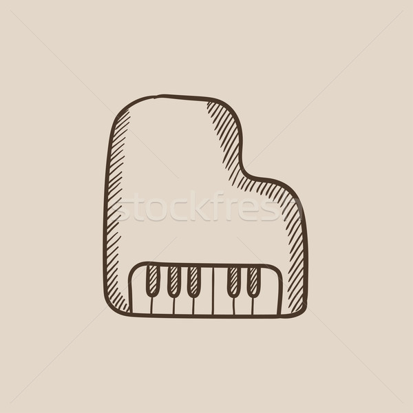 Piano sketch icon. Stock photo © RAStudio