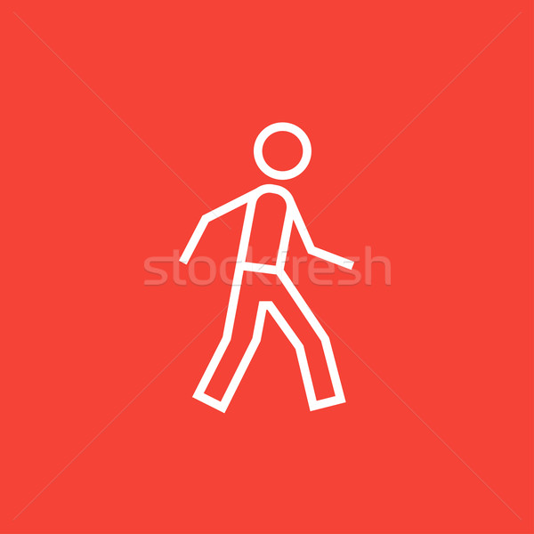 Pedestrianism line icon. Stock photo © RAStudio