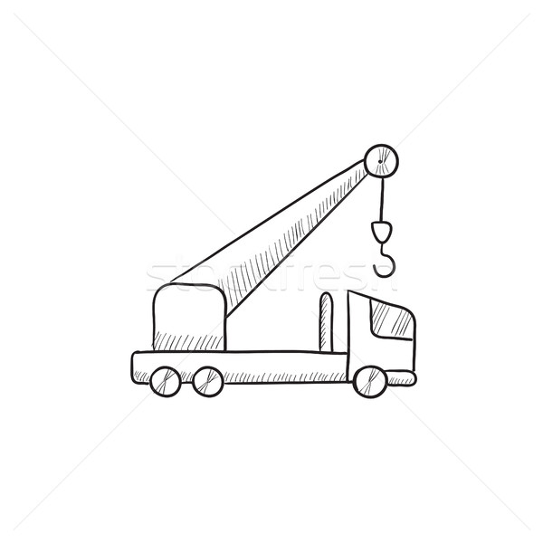 Mobile crane sketch icon. Stock photo © RAStudio