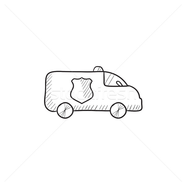 Police car sketch icon. Stock photo © RAStudio