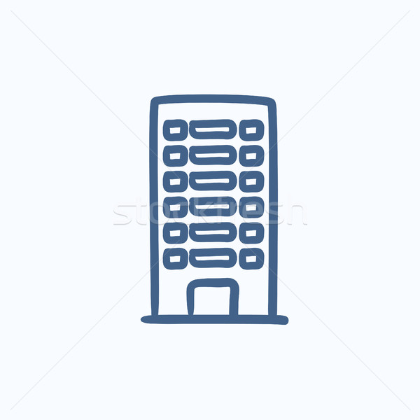 Residential building sketch icon. Stock photo © RAStudio