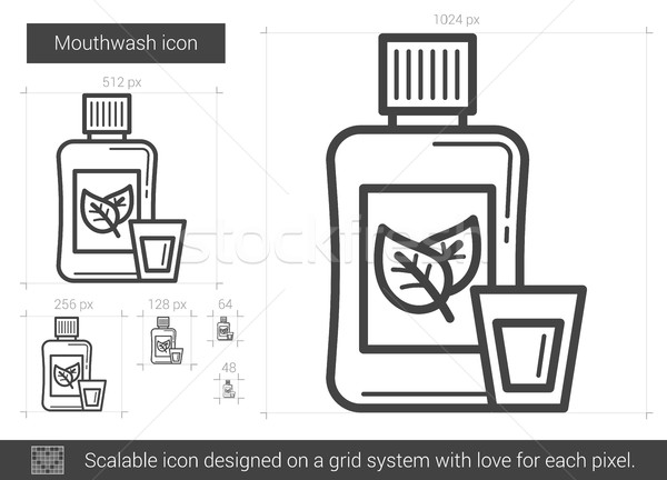 Mouthwash line icon. Stock photo © RAStudio