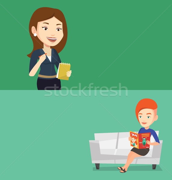 Two media banners with space for text. Stock photo © RAStudio