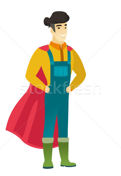 Farmer wearing a red superhero cloak. Stock photo © RAStudio