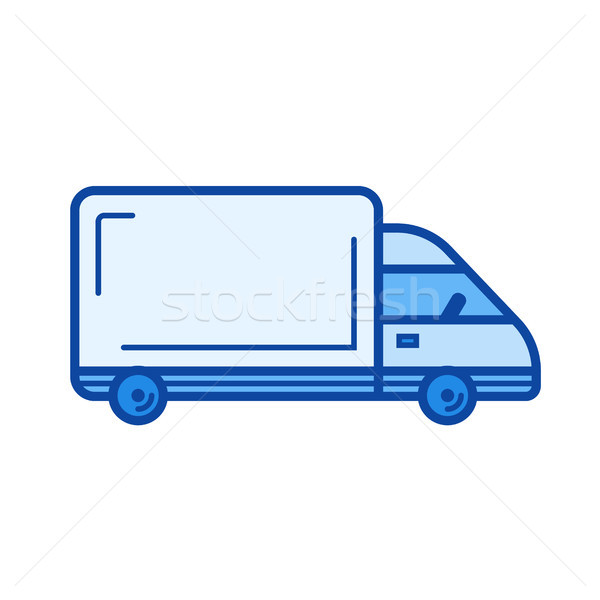 Delivery van line icon. Stock photo © RAStudio