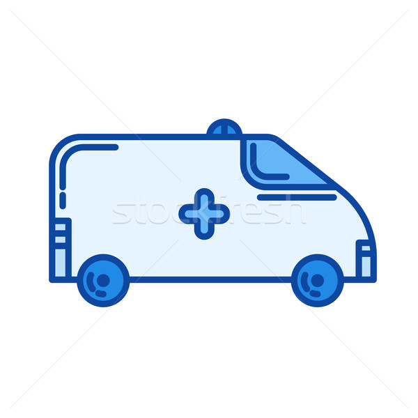 Ambulancia línea icono vector aislado blanco Foto stock © RAStudio