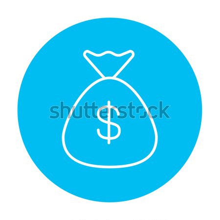 Money bag thin line icon Stock photo © RAStudio