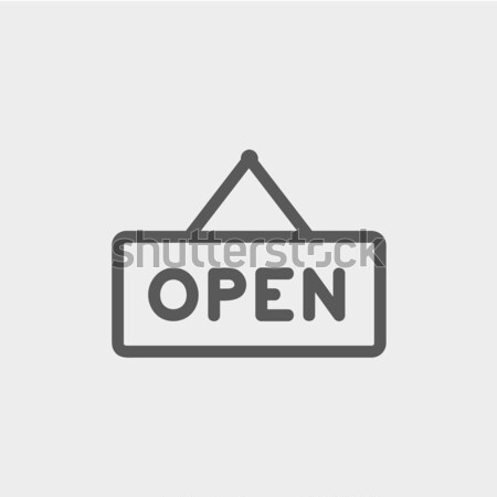 Open sign thin line icon Stock photo © RAStudio