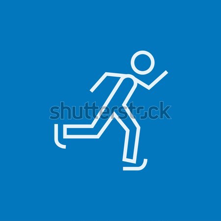 Speed skating line icon. Stock photo © RAStudio