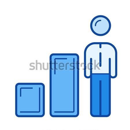 Businessman and graph line icon. Stock photo © RAStudio