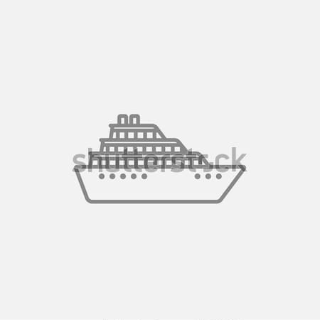 Tengerjáró hajó vonal ikon háló mobil infografika Stock fotó © RAStudio