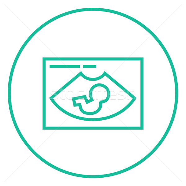 Fetal ultrasound line icon. Stock photo © RAStudio