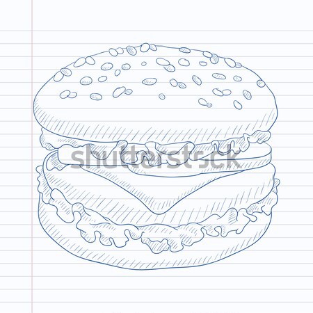 Delicious and appetizing hamburger. Stock photo © RAStudio