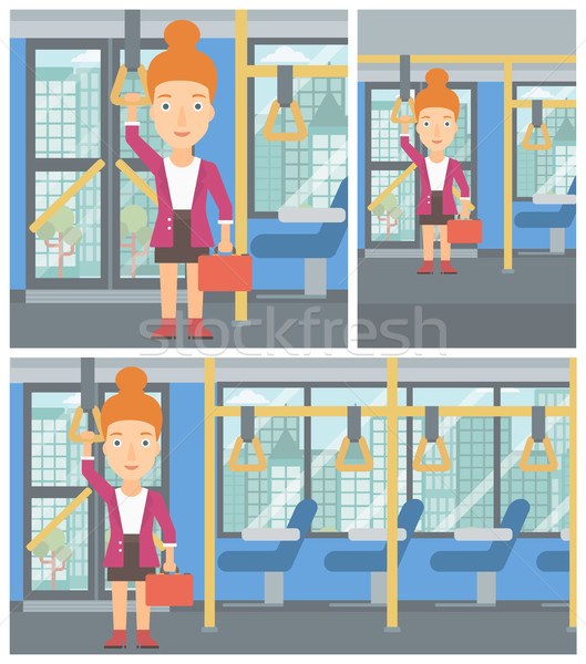 Woman traveling by public transport. Stock photo © RAStudio