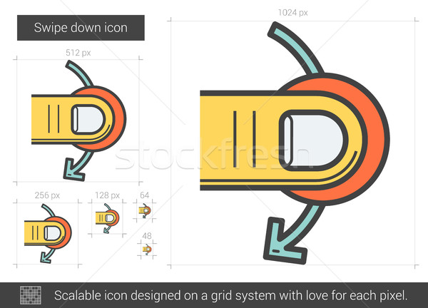 Swipe down line icon. Stock photo © RAStudio