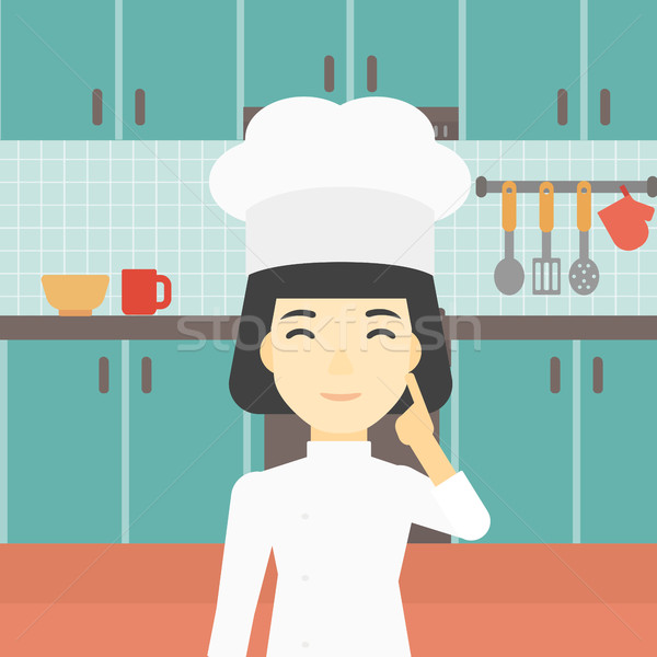 Chief cooker having idea vector illustration. Stock photo © RAStudio