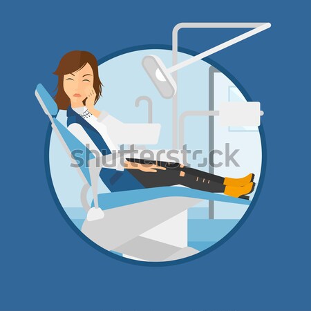 Patient and doctor at dentist office. Stock photo © RAStudio
