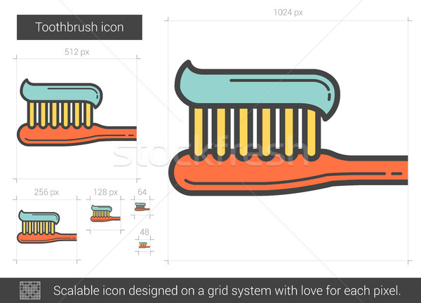 Toothbrush line icon. Stock photo © RAStudio