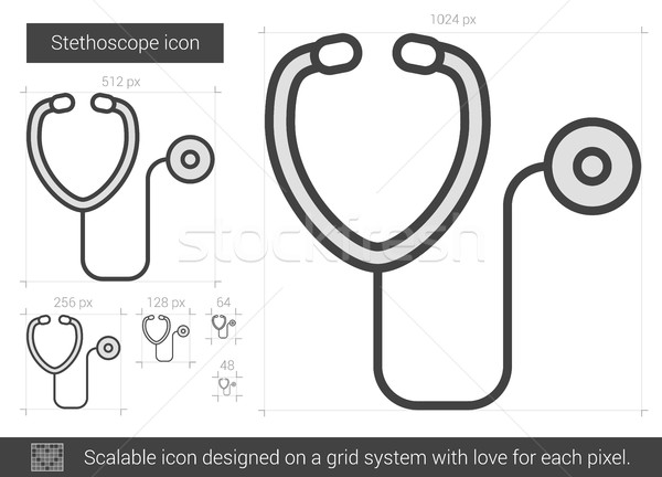 Stethoscope line icon. Stock photo © RAStudio